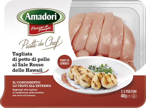 Tagliata di pollo al sale delle hawaii