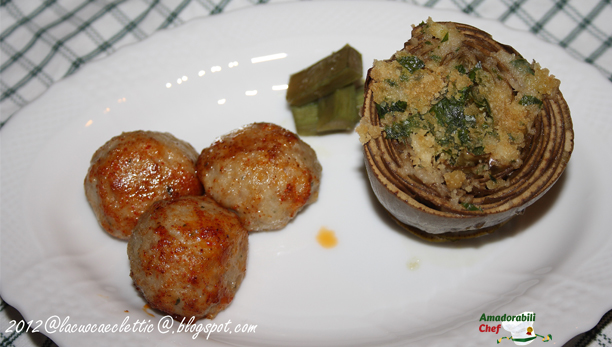 Polpettine di tacchino con carciofi ripieni