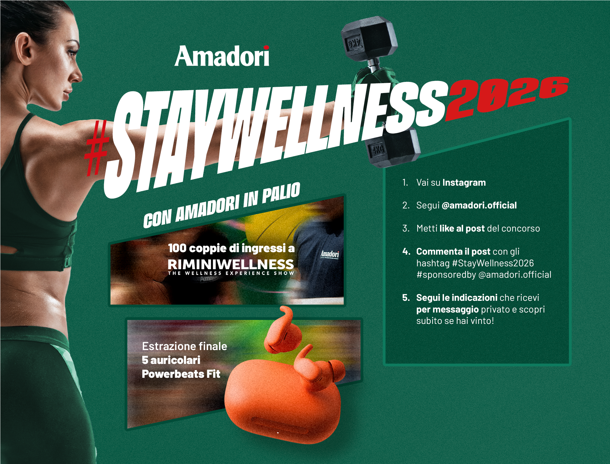#STAYWELLNESS2026 – Il concorso Amadori dedicato al fitness!